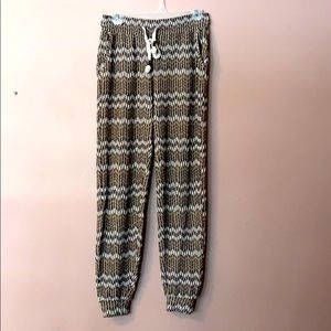 Anthropologie Mary Jacquard joggers